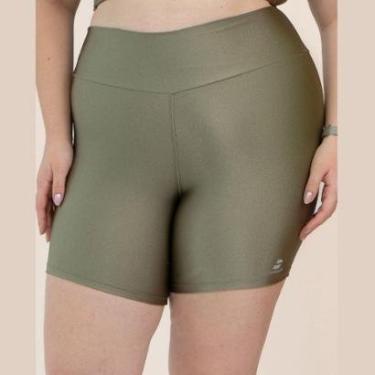 Imagem de Shorts Cirre Brilhante Trilobal Academia Liso-Feminino
