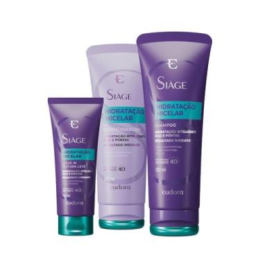 Imagem de Eudora Kit Siàge Hidratação Micelar: Shampoo 250ml + Condicionador 200ml + Leave-In 100ml