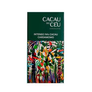Imagem de Chocolate 74% Cacau com Cardamomo Sem Glúten Cacau do Céu  80g