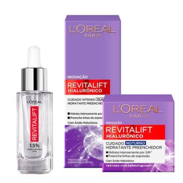 Imagem de L'Oréal Paris Revitalift Hialurônico Kit - Noturno + Sérum + Creme par