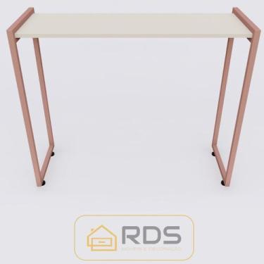 Imagem de Aparador Bella Pés Rosé Gold 90x30x76 - RDS, Off-White