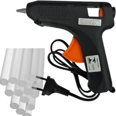 Imagem de Pistola de Cola Quente Grande 40W Bivolt com 6 Bastões 11mm – Aplicador de Silicone para Artesanato, Reparos e DIY – Aquecimento Rápido e Design Ergonômico