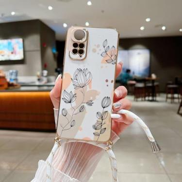 Imagem de Capa de celular com cordão diagonal com revestimento vegetal para Samsung Galaxy A52 A51 A53 A52 A72 A71 A73 A42 A33 A32 A34 A23 A22 A21S A14, DD03, branca, cordão, para Samsung A72