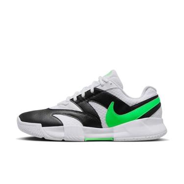 Imagem de Nike Court Lite 4 Tênis masculino FD6574-105, branco/preto/verde veneno, tamanho 40