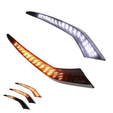 Imagem de KENRTIR Para Toyota Corolla L LE XLE 2021 2022 2023 Lente fumê híbrida para-choque frontal luz de neblina sequencial luz de seta luzes diurnas