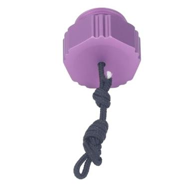 Imagem de Naroote Plugue de pó do Tanque de Mergulho Din, pó de Poeira de de Mergulho Submarino Em Compacto de Alumínio Sustentável à Prova d'água Com Corda para (Roxo)