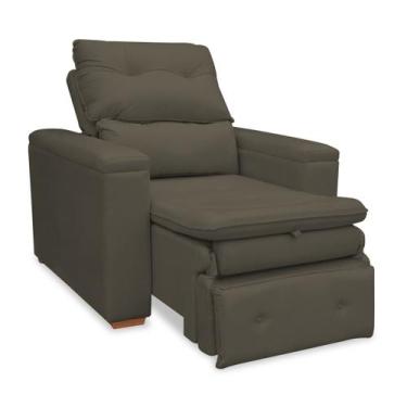 Imagem de Poltrona Do Papai Retrátil Confortável Reclinável Suede Onix - SRJ Móv