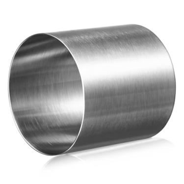 Imagem de Cortador de biscoito ajustável de 15,2 a 30,48 cm – Cortador redondo de bolo Mousse em camadas Anel de assar, Prata, 2 Inch