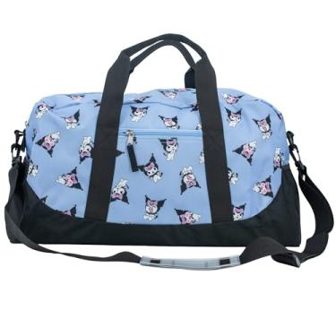 Imagem de Bolsa esportiva com personagens, bolsa de viagem do pijama de 40,6 cm para meninas, bolsa de fim de semana, bolsa de dança, Kuromi Girls, 16 x 10 x 6.5 inches, Duffle