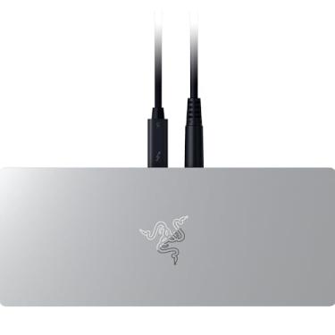 Imagem de Razer Dock Thunderbolt 5: estação de ancoragem de 11 portas com slot SSD M.2 - velocidades de transferência de 120 Gbps - telas 3X 4K a 144 Hz em laptops TB5/4 - Carregamento PD de 140 W