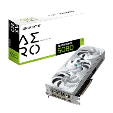 Imagem de Placa de Vídeo Gigabyte GeForce RTX 5080 AERO OC, 16GB, GDDR7 - GV-N5080AERO OC-16GD