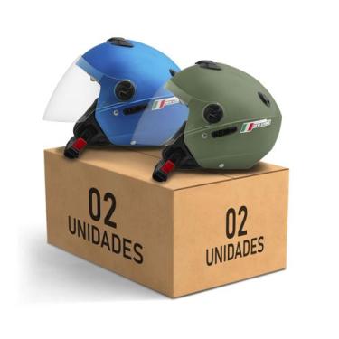 Imagem de Kit 2 Capacete Aberto New Atomic Elite Masculino Feminino Pro Tork, AZ