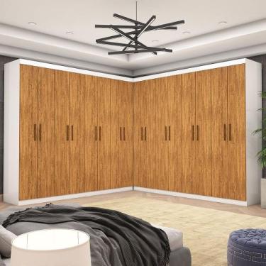 Imagem de Closet Casal Duplo Rubi Premium 16 Portas 8 Gavetas Carioca Móveis - C