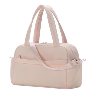 Imagem de Pequena bolsa de ginástica feminina – Mini sacola de 30,5 cm com bolso molhado, leve, bolsa de mão para viagem esportiva, rosa, 12inch, Bolsa de viagem