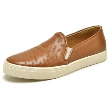Imagem de Tenis Slip On Iate Couro Feminino Calce Facil Moderno Palmilha Conforto Tamanho:39;Cor:Caramelo;Gênero:Feminino;Departamento BS:Esporte