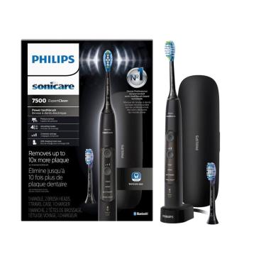Imagem de Escova de dentes elétrica Philips Sonicare ExpertClean 7500 preta