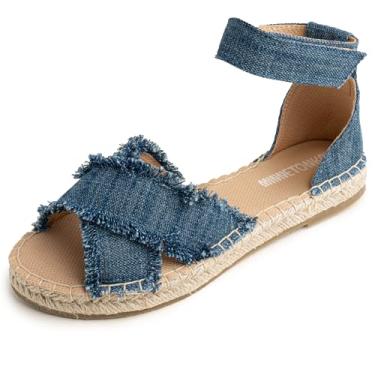 Imagem de Minnetonka Sandália feminina Pepper, Pemma and Posey Slide, Jeans azul - Pemma, 40