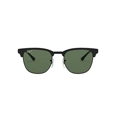Imagem de Óculos de Sol Ray-Ban Polarizado Clubmaster Metal 0RB3716 186/58 Tam 51 / Preto - Lentes Verde