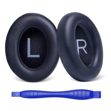 Imagem de PhantAccy Almofadas De Reposição Para Fones Ouvido Bose Noise Canceling (Nc) 700, Protetor Auricular Com Couro Macio E Espuma Viscoelástica Confortável, Espessura Adicional (Azul-Meia-Noite)