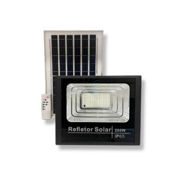 Imagem de Refletor Solar 200W LED com Controle e Placa Solar IP65, sustentavel, 
