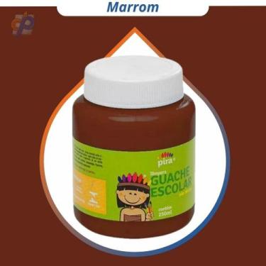 Imagem de Tinta Guache Pira 250 ml, Tinta Guache Pira Marrom