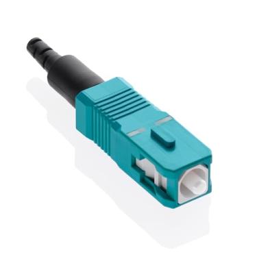 Imagem de Leviton 49991-LSC FastCAM conector pré-polido, SC (Aqua), 50/125um L.O. Multimodo