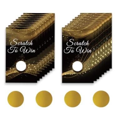 Imagem de PLIGREAT 120 peças de cartões surpresa especial raspar folha dourada tema de música em branco vales de presente cartões com adesivos sorteio bilhetes cartão de cupom faça você mesmo para pequenas