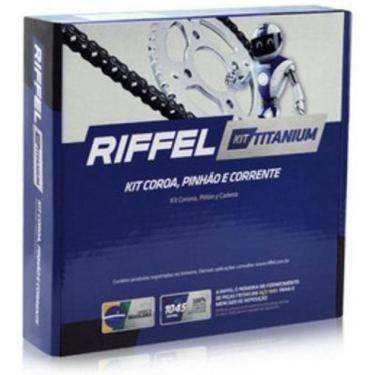 Imagem de Kit Relação Titan 150 Fan Cg Transmissão Riffel 1045 Fan150