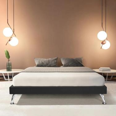 Imagem de Estrutura Para Cama Casal Base Japonesa 140cm Veludo Preto