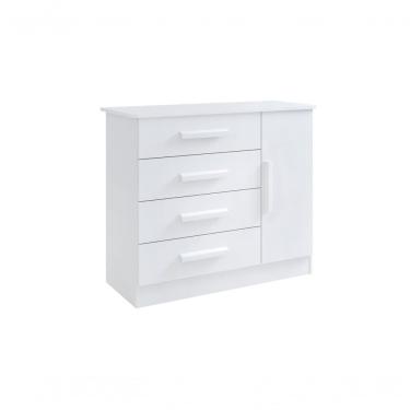 Imagem de Cômoda Firenze 4 Gavetas 1 Porta C/sapateira - D Doro Branco