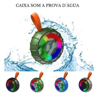Imagem de Caixinha Som Prova Dágua Bluetooth 5W Bicicleta Moto Piscina Voltagem 