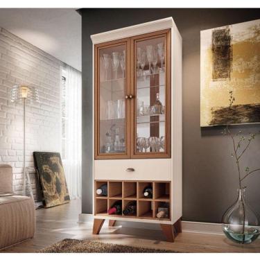 Imagem de Cristaleira Ambiente ópera Off White Nature – Hb Móveis