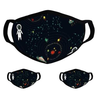 Imagem de BeatBasic Pacote Com 3 Máscaras Faciais De Astronauta Para Proteção Contra Poeira E Boca - Interna Algodão Branco, À Prova Poeira, Serragem, Lavável, Reutilizável, Confortável, Protetora, Respirável