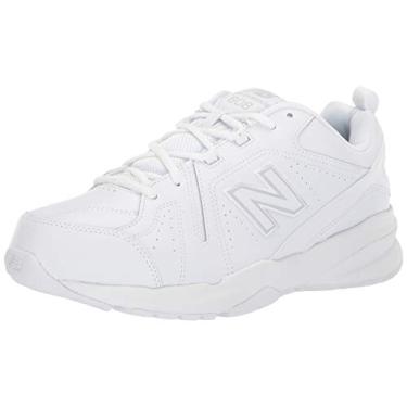 Imagem de New Balance Treinador cruzado confortável casual 608 V5 masculino, Branco/Branco, 11 X-Wide