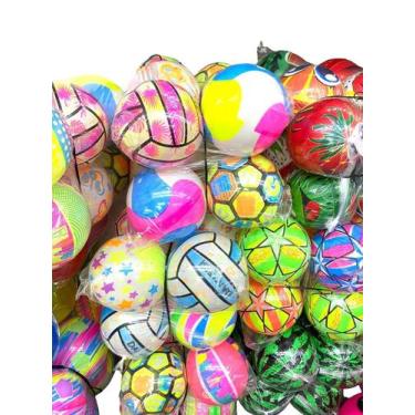 Imagem de kit 24 bolas de vinil  23cm (coloridas) Tamanho bola futebol - Mor, Ág