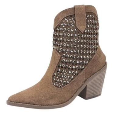 Imagem de Bota Feminina Western Country Strass Boho Conforto Cacci-Feminino