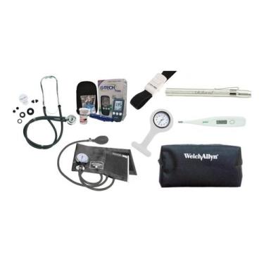 Imagem de Kit Acadêmico De Enfermagem Esfigmo E Esteto Rappaport Duplo, Lanterna