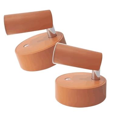 Imagem de kit 2 Luminárias LED Arandela magnética cabeceira cama Sem Fio – Luz Quente Dimerizável, Recarregável via USB-C, Instalação Magnética e Adesiva (Laranja)