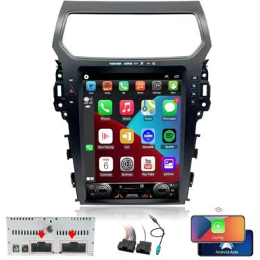 Imagem de Para Ford Explorer Radio Upgrade 2011-2019, substituição estéreo Android, controle de volante, tela sensível ao toque IPS de 9,7 polegadas, suporta Carplay e Android Auto