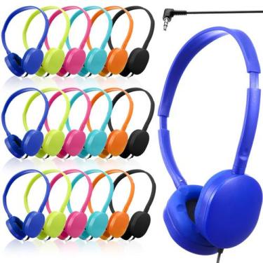 Imagem de Fones de ouvido Konohan Kids Classroom School Set 18 multicoloridos