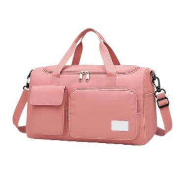 Imagem de Bolsa de Academia Esportiva Unisex Espaçosa Mala Fitness para Treino Bordo Grande Avião Alça ajustável Área Seca Área Molhada Compartimento Cores (Rosa)