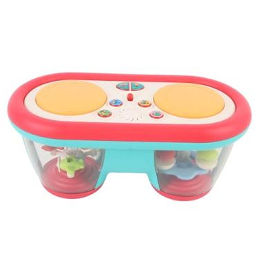 Imagem de RiToEasysports Brinquedo de Bateria Musical, Tempo de Brincadeira Interativa para Crianças, Iluminação Musical Precoce, Design para Crianças Com Tambor de Tambor de Manual de Material Abd, para