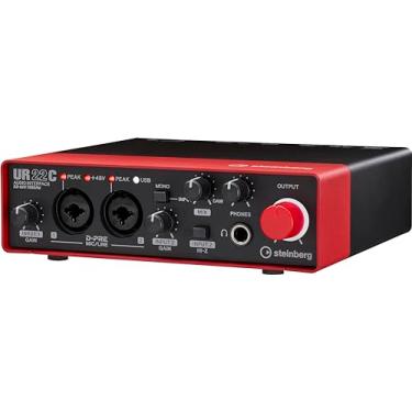 Imagem de interface de audio，Placa de som profissional de canal duplo com USB 2.0