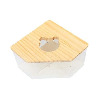 Imagem de Generic Digging Pet Hamster Banheira Recipiente de Transparente Banheira de Hamster WC de Armazenamento, Pentagrama L