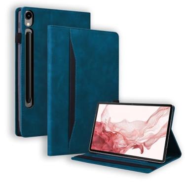 Imagem de YBFJCE Capa para Samsung Galaxy Tab S11 Ultra de 14,7 polegadas 2025, capa flip de couro PU com compartimento para cartão, capa protetora à prova de choque para tablet Galaxy Tab S11 Ultra (SM-X930