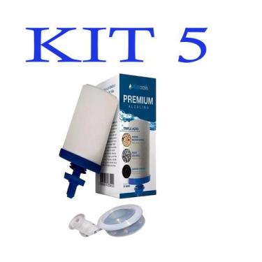 Imagem de Kit 05 Vela Para Filtro Barro Alcalina Tripla Ação + 05 Boias  - Oasis