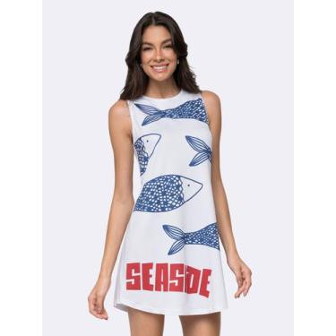 Imagem de Camisola Regata Memórias de Verão - Veggi, Branco, G, Feminino