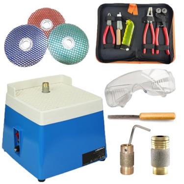 Imagem de Ferramenta automática para polimento de vitrais elétricos com diamantes,polidor automático de vitrais com água e brocas de 5/8",kit de ferro de passar,4200 RPM