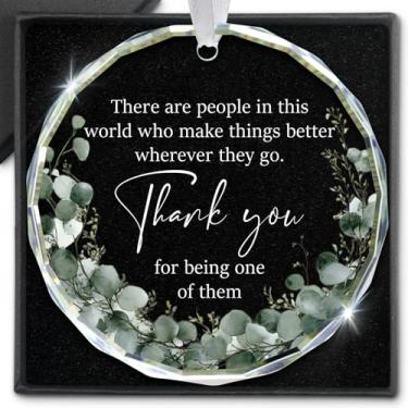 Imagem de Thank You Gifts for Women Boss Coworkers Manager Mentor Teacher Nurse Mom Friends BFF Appreciation Gifts for Women Men Thank You Ornaments Glass Ornament