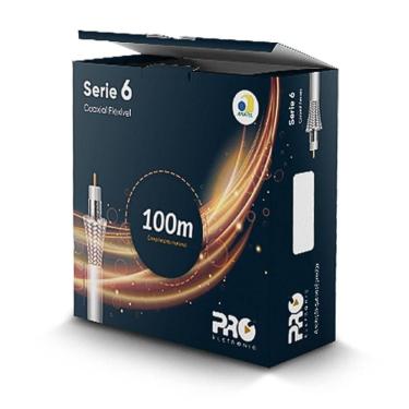 Imagem de Cabo Coaxial Rg6 Proeletronic Caco0660-01 60% De Malha - 100m
